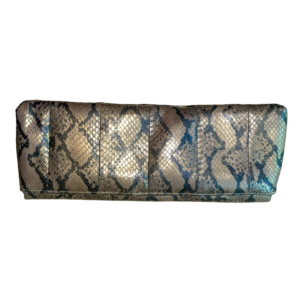 Lord & Taylor‎ Python Envelope Style Clutch Bag Purse